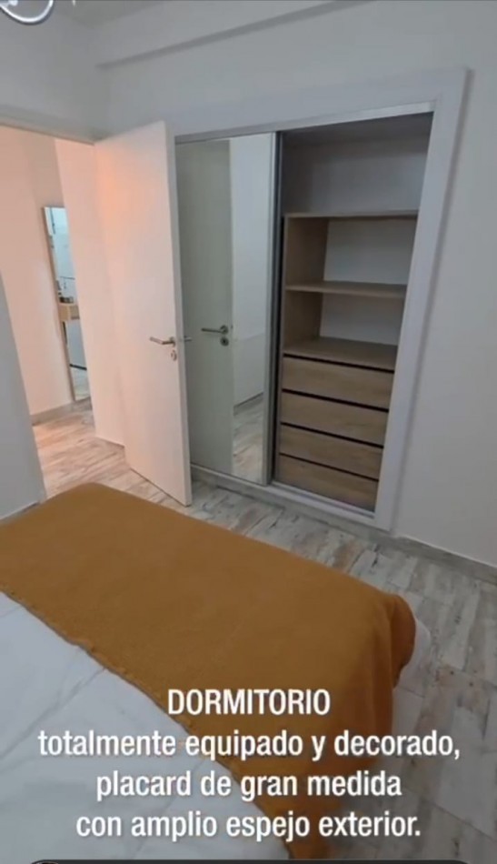 2 Amb.c/Depend. COCHERA. Al frente c/Balcon. Amoblado. Santa Fe y Rivadavia