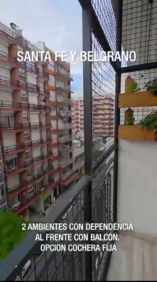 2 Amb.c/Depend. COCHERA. Al frente c/Balcon. Amoblado. Santa Fe y Rivadavia